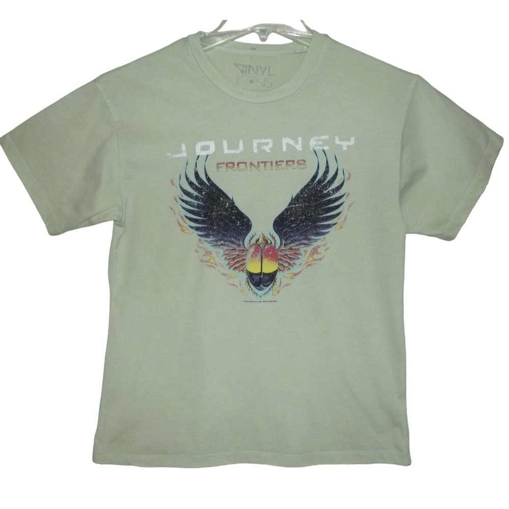 Journey Frontiers T-Shirt Mens Size Small green 2021short sleeve tee vinyl icons